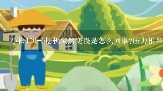 小松120-6挖机突然变慢是怎么回事?压力相当于带速的压力，手柄一放动作就回复了。请老师指点指点!谢谢了