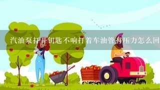 汽油泵打开钥匙不响打着车油管有压力怎么回事啊