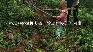 小松200挖掘机大臂2臂动作慢怎么回事