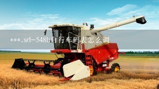 ***.sd-548b自行车码表怎么调