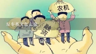 泵车英文怎么说