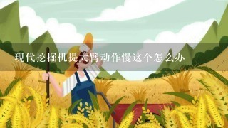 现代挖掘机提大臂动作慢这个怎么办