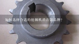 如何选择合适的挖掘机消音器品牌?