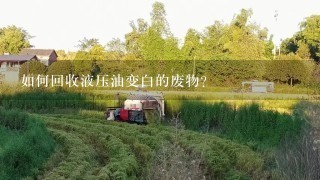 如何回收液压油变白的废物?